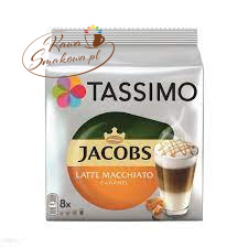 Jacobs TASSIMO Caramel Latte Macchiato Coffee Pods – 8 Pods, Free Shipping